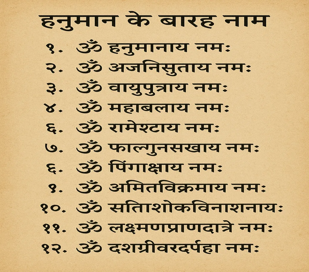 हनुमान जी के 12 नाम बेनिफिट्स ऑफ चैंटिंग हनुमान जी'स नेम्स hanuman ji ke 12 naam